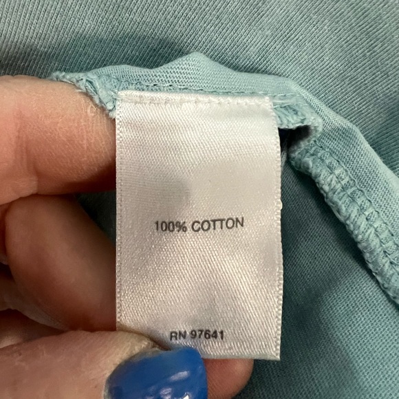 Pure Jill Teal Green Long Sleeve Pull Over top 100% Cotton Size Small - Picture 4 of 4